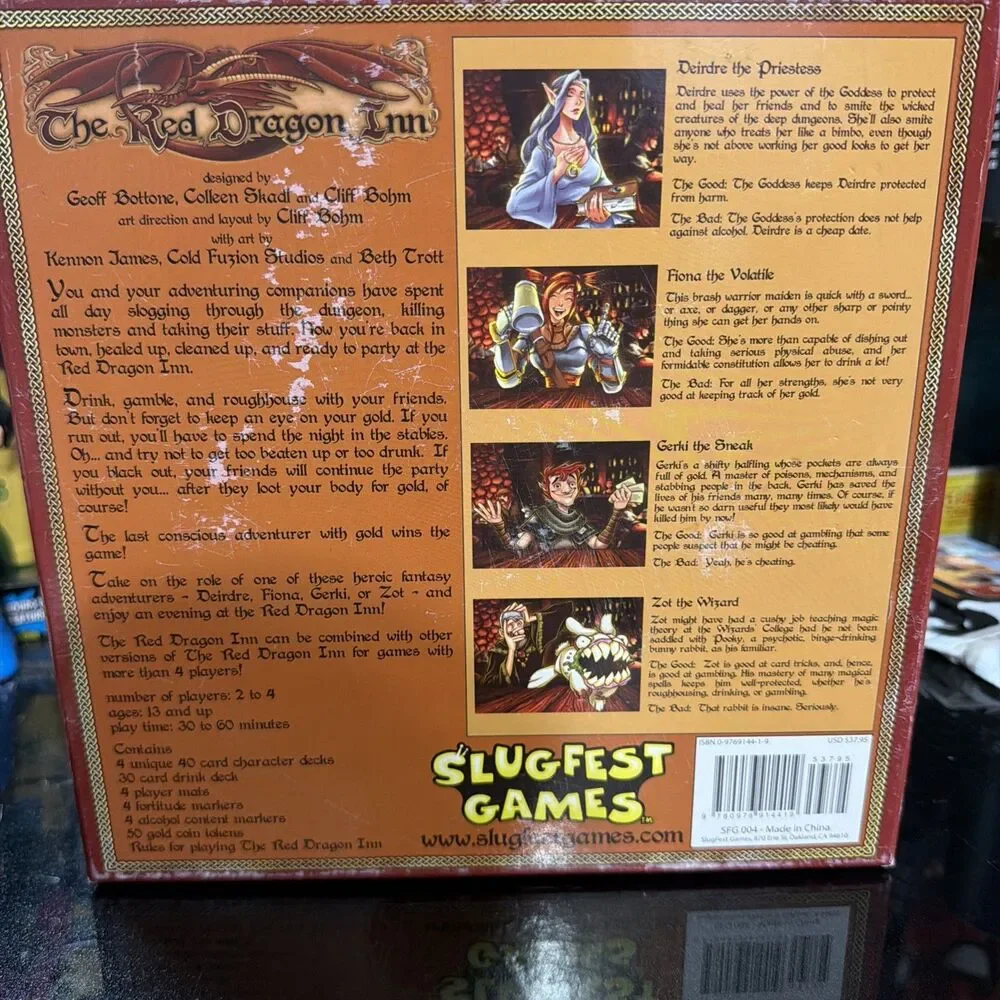 The Red Dragon Inn Board Game 10th Anniversary 2007-2017 SlugFest Games